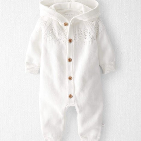 carter’s little planet Other - Cozy White Knit Baby One Piece